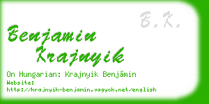 benjamin krajnyik business card