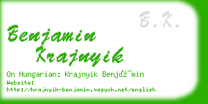 benjamin krajnyik business card
